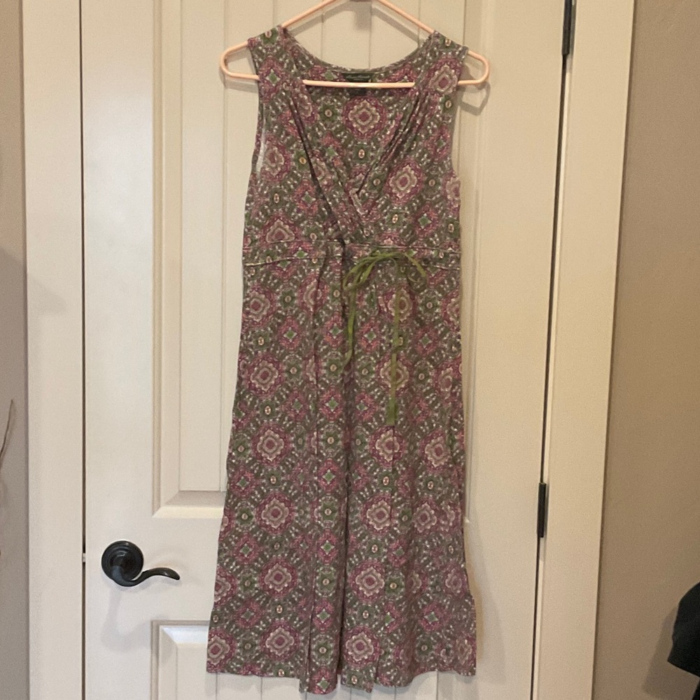 Eddie Bauer Green and Purple Floral dress